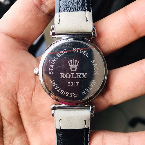 RLX Moon Black & Gray Dial Analog Quartz Leather Watch For men