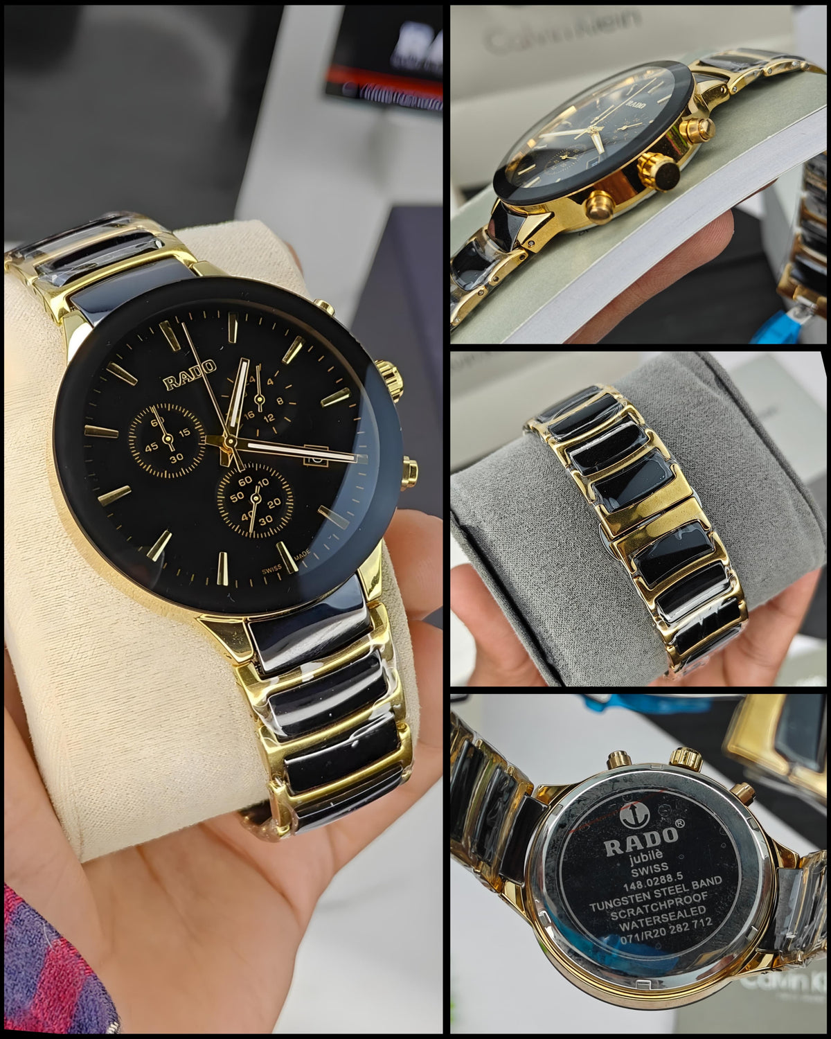 Ra_do Centrix Premium Chronograph gold Black Watch for Men