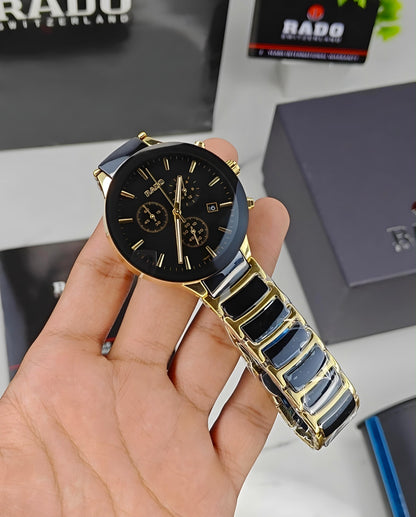 Ra_do Centrix Premium Chronograph gold Black Watch for Men