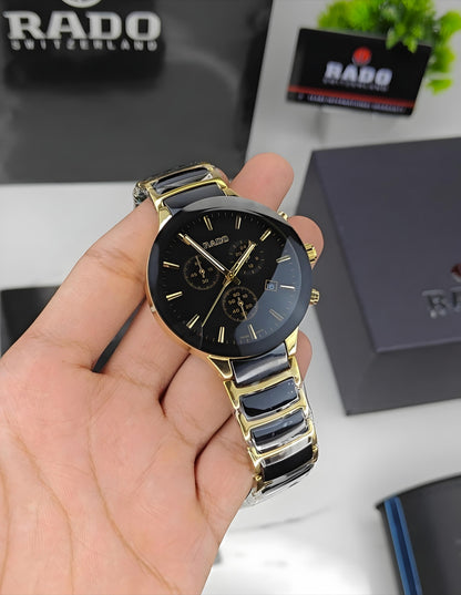 Ra_do Centrix Premium Chronograph gold Black Watch for Men