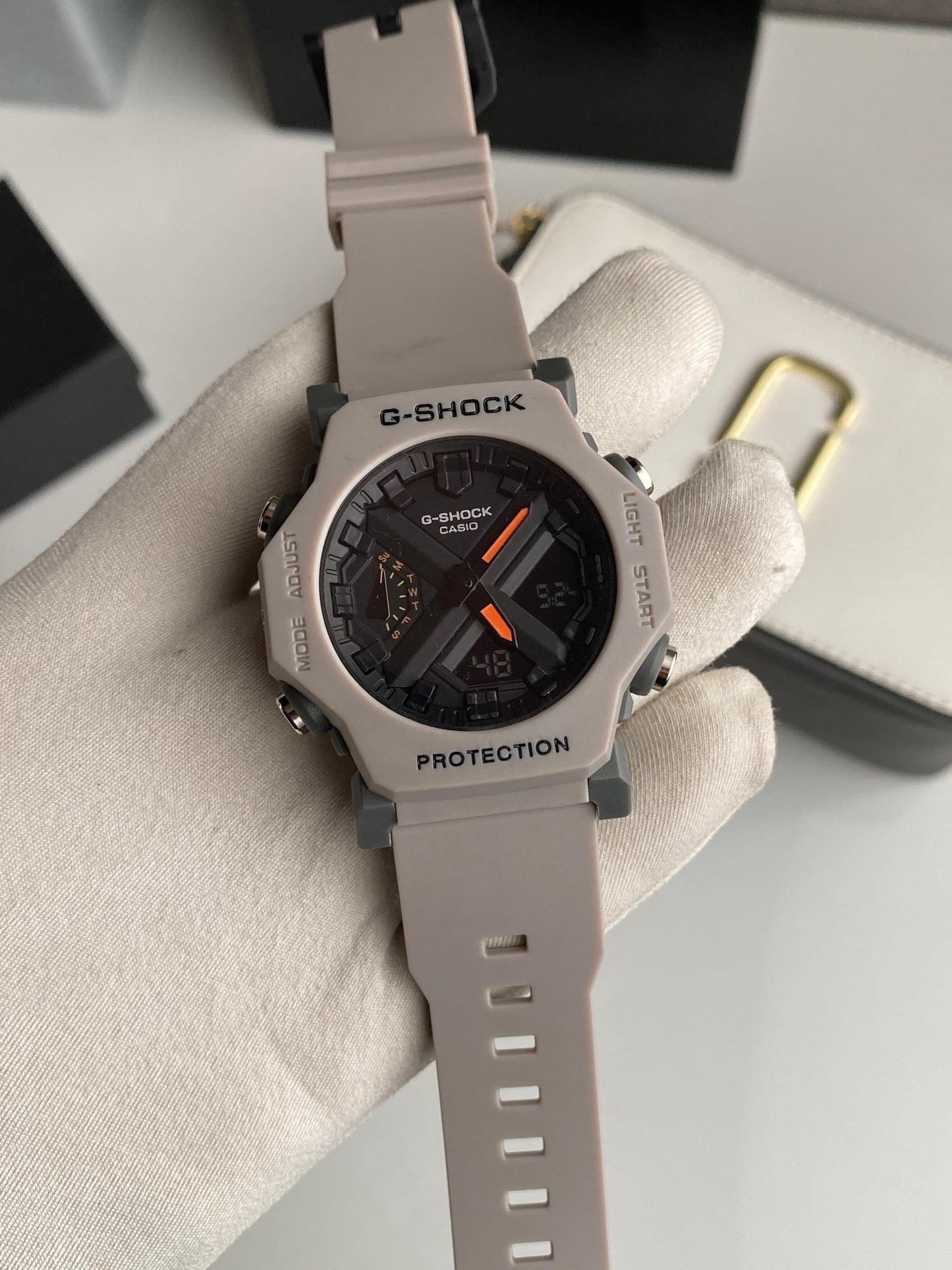 Grey digital plus analog with premium silicone strap watch for men