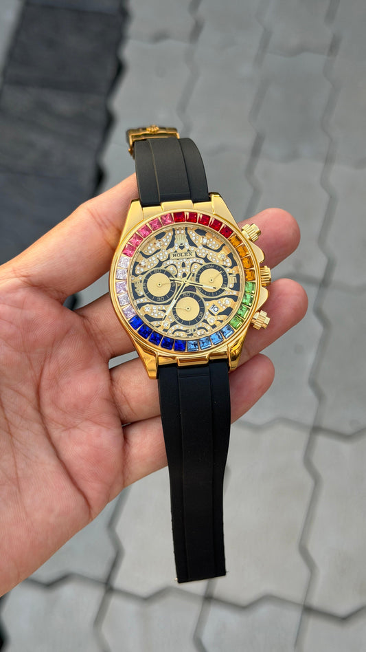 Rol_ex TigerEye Rainbow Analog Watch for Men