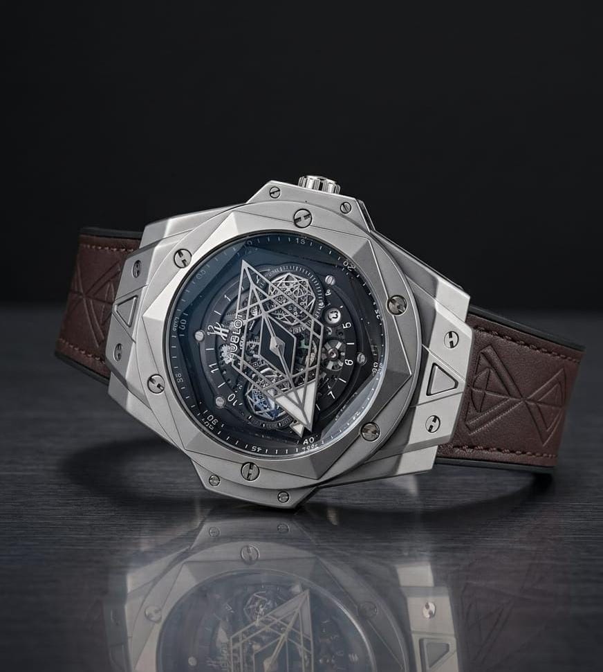 Hub_lot Grey Black Dial Analog Leather Watch For men (Copy)
