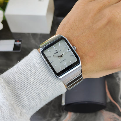RA_DO SQUARE WRISTWATCH SILVER WHITE DIAL