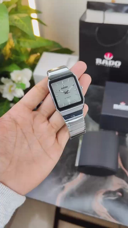 RA_DO SQUARE WRISTWATCH SILVER WHITE DIAL