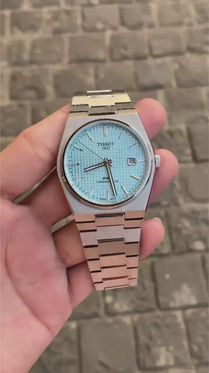 Skyblue Dial Silver Belp Luxurious Prx Watch For Men