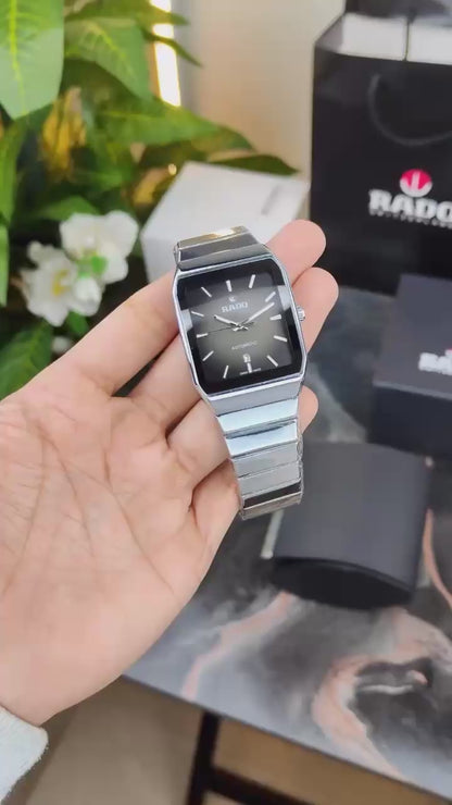 RA_DO SQUARE WRIST WATCH  SILVER GRAY DIAL