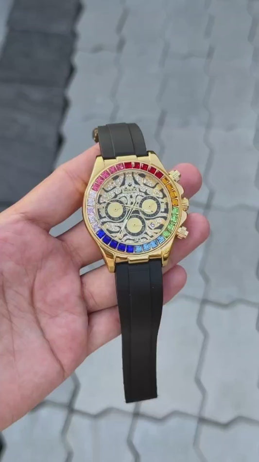 Rol_ex TigerEye Rainbow Analog Watch for Men